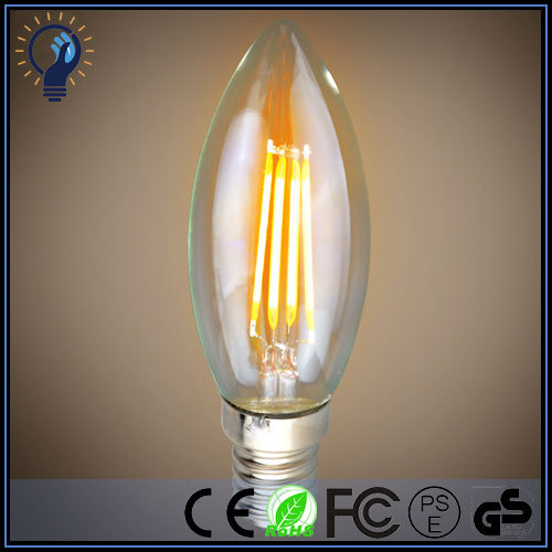360 degree flame filament tip led lamp