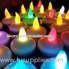 Flashing seven colors HIPS plastic water floating LED candles for pool