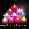 Blue / green / yellow Color Changing flickering LED candle with seven colors