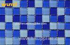 Dark Blue and Light Blue Swimming Pool Mosaic Tiles , Glass Mosaic Wall Tile