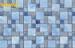 Hand Painting Glass Mix Stainless Steel Mosaic Tiles , Glass And Metal Mosaic Tile