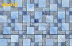 Hand Painting Glass Mix Stainless Steel Mosaic Tiles , Glass And Metal Mosaic Tile