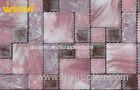 Acid - Proof Ice Crackle Glass Mosaic Tiles For Showroom Decoration