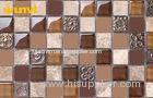 Natural Glossy Glass Ceramic Mosaic Tiles , Ceramic Wall Tiles For Kitchen