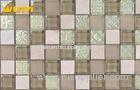 KTV Wall Background Glitter Glass Ceramic Mosaic Tiles With Crystallized