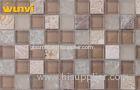 8mm Thickness House Black Glass Mix Granite Mosaic Tile / Ceramic Kitchen Tiles