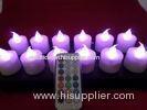 HIPS plastic remote controlled induction rechargeable led candles with 12 colors