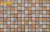 Scratch Resistant Glass Ceramic Mosaic Tiles , Ice Broken Glass Mosaic Tile