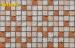 Proffesiona Hotel Wall Glass and Stone Mosaic Tile With Orange Ceramic Chip