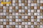 Background Wall Broken Glass And Stone Mosaic Tile , Glass Ceramic Tiles