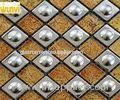 Stainless Steel Diamond Shaped Gold Mosaic Tiles For Building Construction