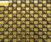 Public Hall Decor Glitter Gold Mosaic Tiles , Mosaic Glass Wall Tiles