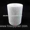 Flameless silver glitter surface treatment LED pillar candles with Toggle switch