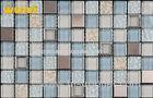 Glossy Small Square Chip Kitchen Mosaic Tiles For Backsplash Wall , CE