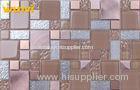 Decorative Wall and Floor Kitchen Mosaic Tiles , Kitchen Backsplash Glass Tile