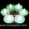 HIPS green color flameless LED flickering candle , battery operated tealight candles