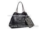 Black Leather Bag with Wallet