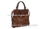 Brown Zebra Pony Skin Handbags