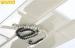 Eco - Friendly Glossy White Glass Brick Tiles , Linear Glass Mosaic Tiles