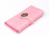 3 Fold Pink Long Leather Wallet