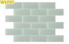 Anti - dust Bathroom Glazed Glass Brick Tiles , Brick Mosaic Tiles For Walls