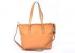 Apricot Leather Shopper Tote