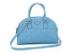 Blue / Black Ostrich Emboss Ladies Leather Handbags Long Shoulder Strap