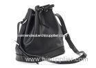 SPI Leather Hobo Shoulder Bags For Women ,Black Leather Bucket Bag
