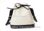 Ladies Luxury White Genuine Leather Hobo Bag Spi Leather Bucket Bag