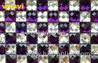 Unique Purple Laminated Mirror Glass Mosaic Floor Tiles With Acid - Proof