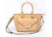 Detachable Shoulder Strap Beige Leather Handbags for Girls , Ladies