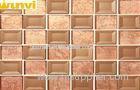 Resistant to fading Brown Mirror Mosaic Tiles , Mosaic Shower Floor Tile