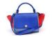 Light Blue Womens real leather handbag Phantom Design , Mircofibre Lining