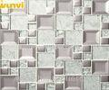 5 Facets No Radiation Silver Mirror Mosaic Wall Tiles With Glass Chip