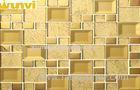 Modern Dustproof 48 48mm gold mirror Mosaic Tiles , Mirrored Glass Mosaic Tiles