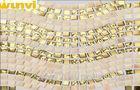 Non - Toxic Luxury Golden Wavy Mirror Mosaic Tiles For KTV Decoration