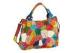 Multi Color Ladies Patchwork Tote / Medium Sized Handbags Customized