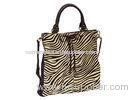 Black and White Zebra Print bags , Large Genuine Leather Tote Bag