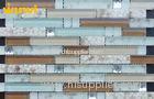 Natural Strip Shell Mosaic Tile , Brown Iridescent Glass Mosaic Tile For Backsplash