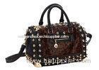 Big Studs Horse Hair Bag leopard print handbags for Winter , Autumn