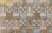 Irregular Indoor stainless steel Glass Mosaic Tile With 6mm Thickness