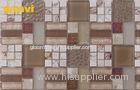 Wear resistant bedroom Glass And Metal Mosaic Tile , Glazed Mosaic Tile