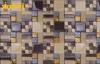 Mixed Colors Glass And Metal Mosaic Tile , Kitchen Backsplash Glass Tile