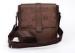 Brown Genuine Leather Shoulder Bag for Man , Nylon Webbing Shoulder Strap