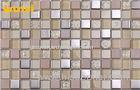 Scratch Resistant Glossy Glass And Metal Mosaic Tile For Swimming Pools
