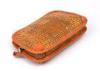 Adjustable Strap Camel Mens Genuine Leather Clutch Bag Croco Embossed