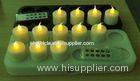 Customized yellow wireless induction LED candles rechargeable OF ABS plastic