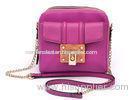 Rose Imitation Leather Handbags , Adjustable Chain Shoulder Strap