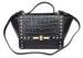 Ladies Black Calf / Crocodile Leather Handbags with Pyramid Studs