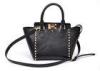 Black Trapaze Bag Womens Leather Tote Bags with Signature Hardware